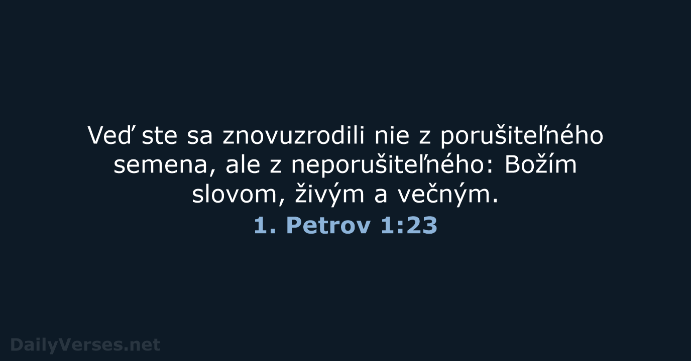1. Petrov 1:23 - KAT