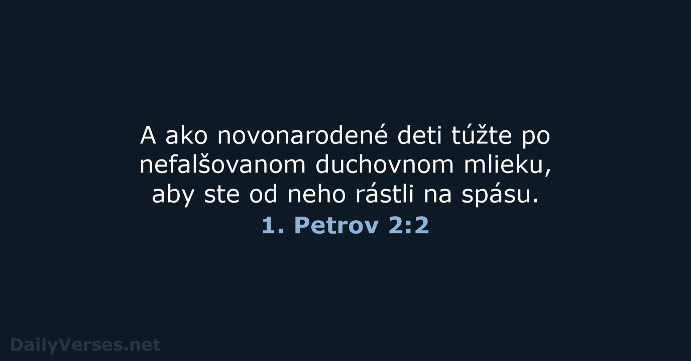 1. Petrov 2:2 - KAT