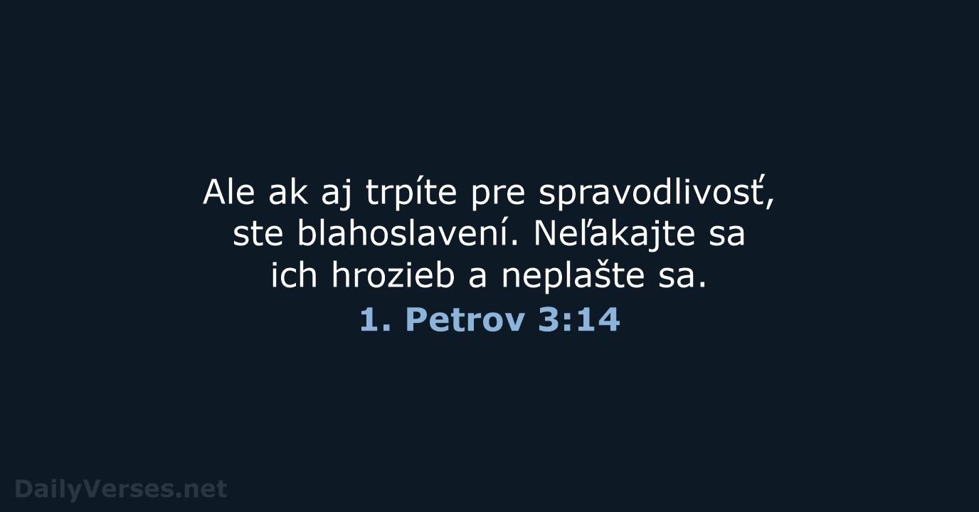 1. Petrov 3:14 - KAT