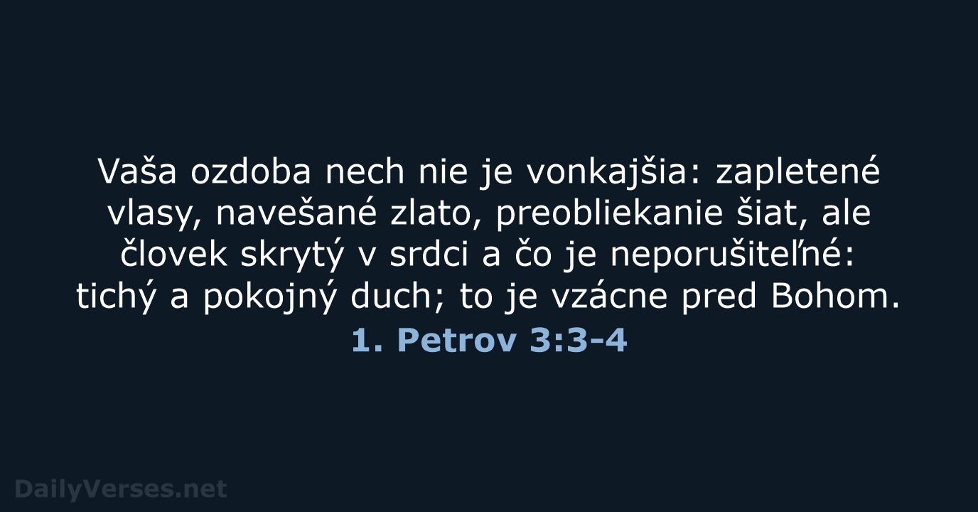 1. Petrov 3:3-4 - KAT