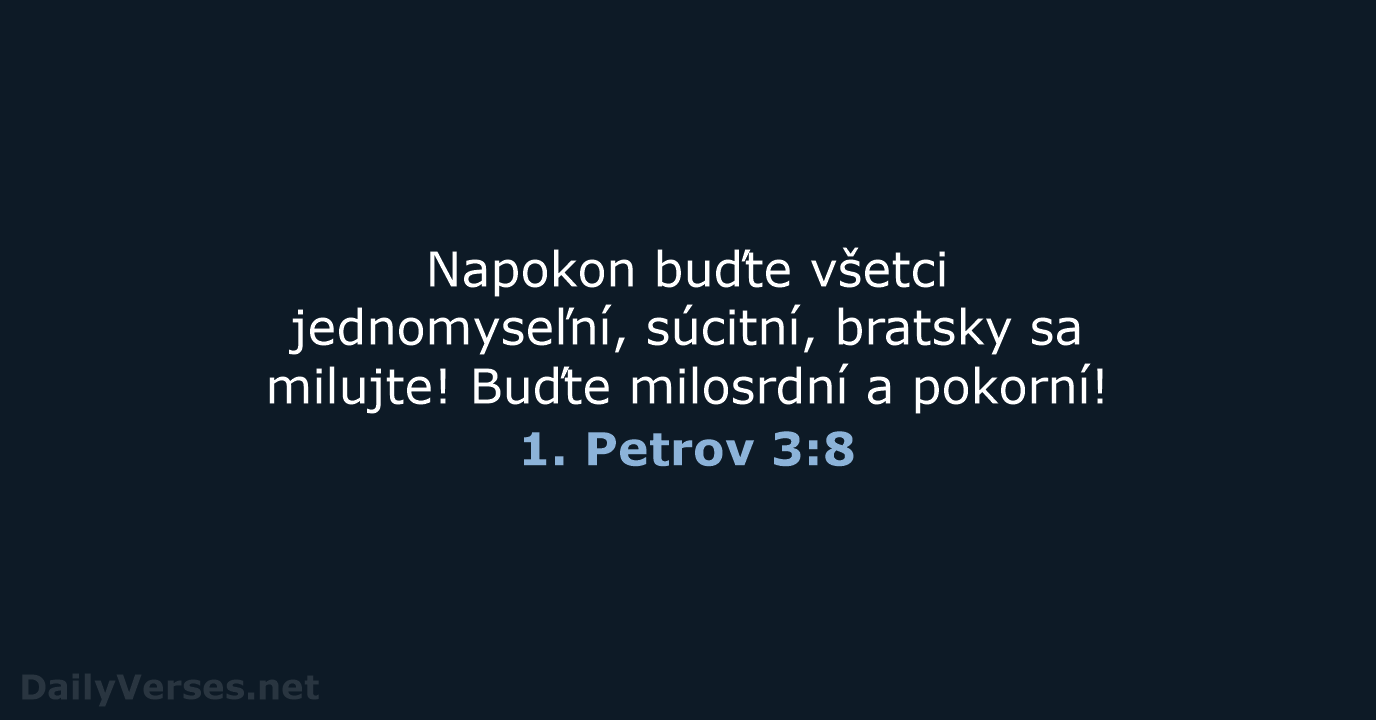1. Petrov 3:8 - KAT