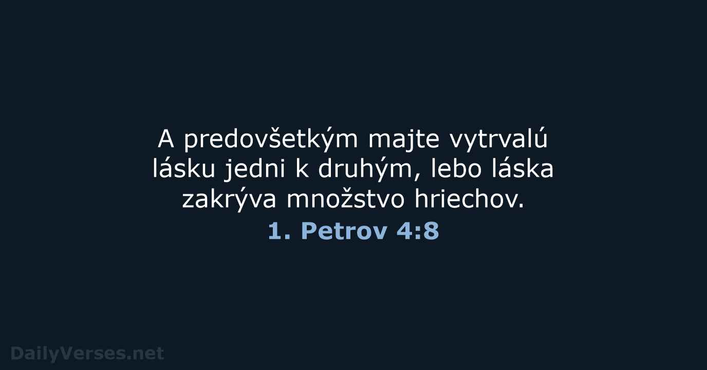 1. Petrov 4:8 - KAT