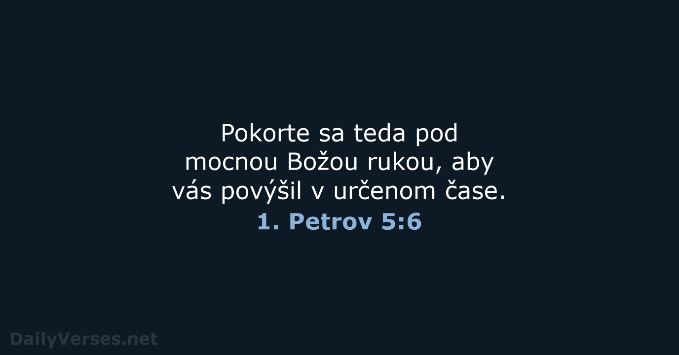 1. Petrov 5:6 - KAT