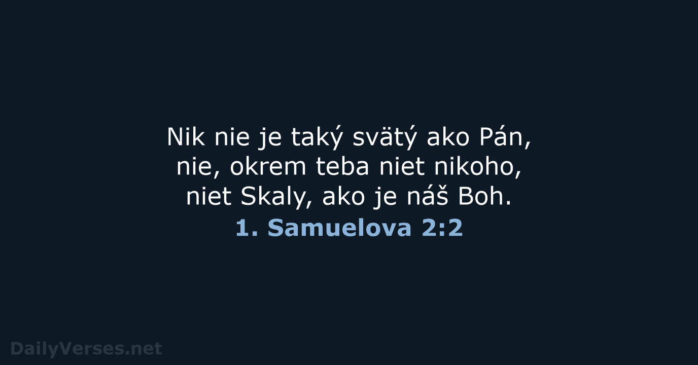 1. Samuelova 2:2 - KAT
