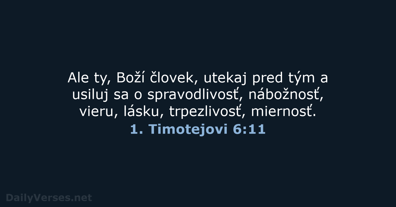 1. Timotejovi 6:11 - KAT