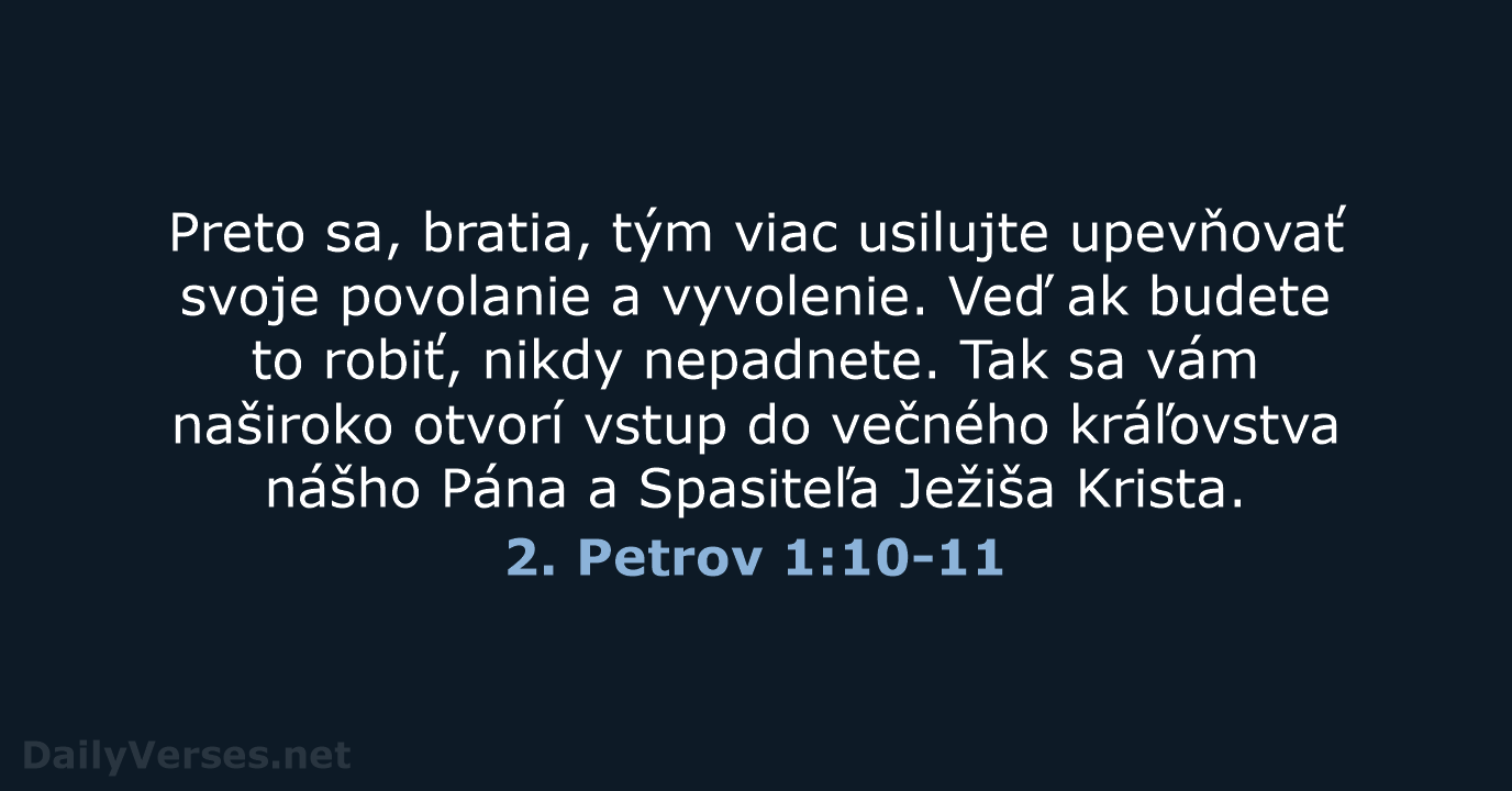 2. Petrov 1:10-11 - KAT