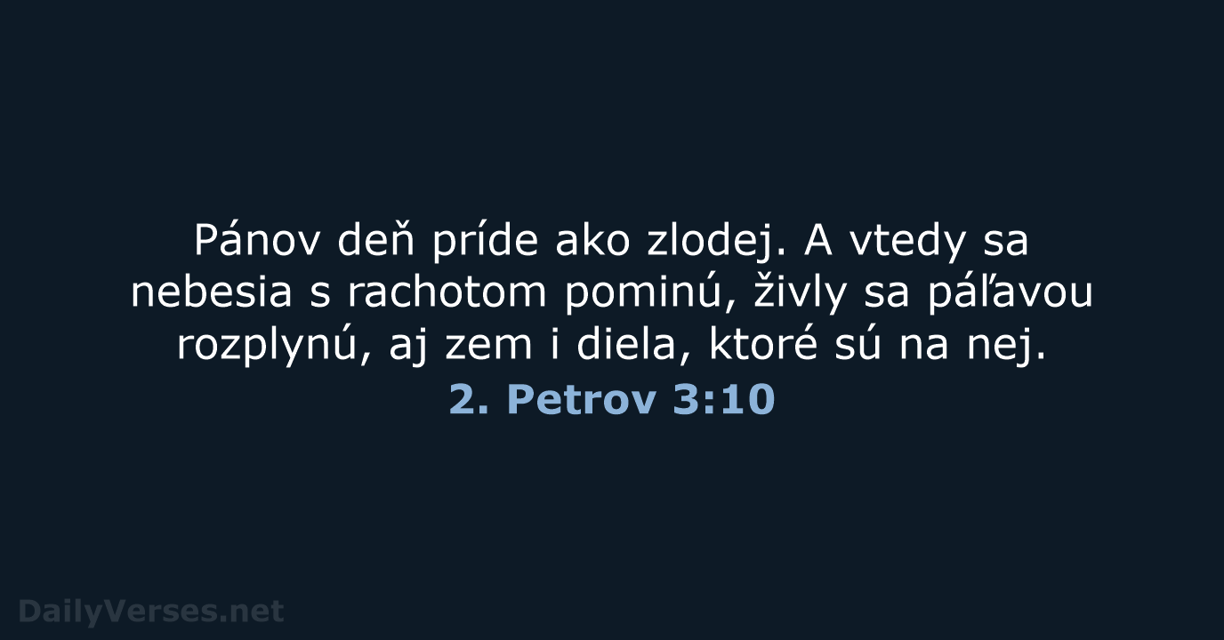 2. Petrov 3:10 - KAT
