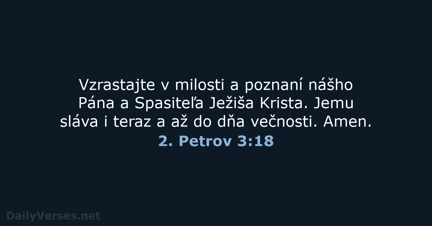 2. Petrov 3:18 - KAT