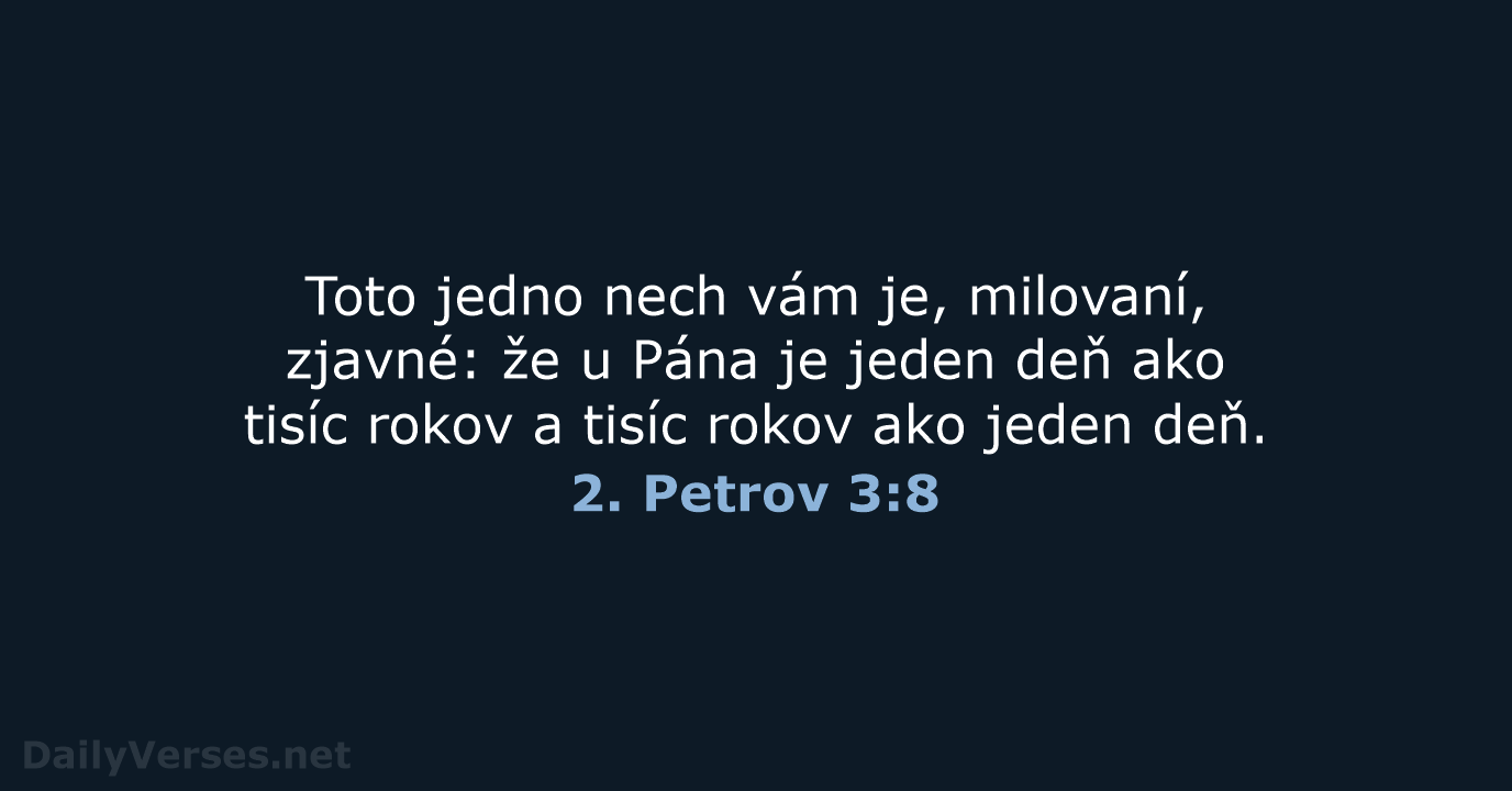 2. Petrov 3:8 - KAT