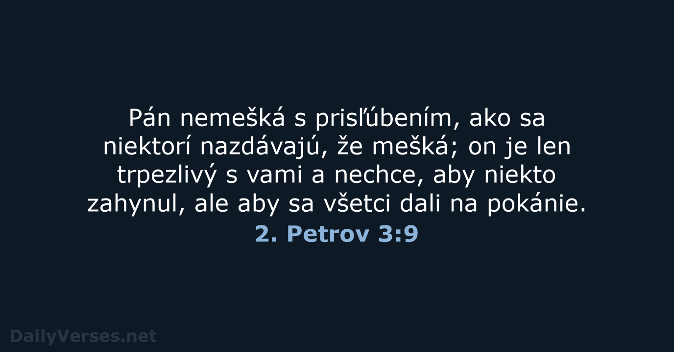 2. Petrov 3:9 - KAT