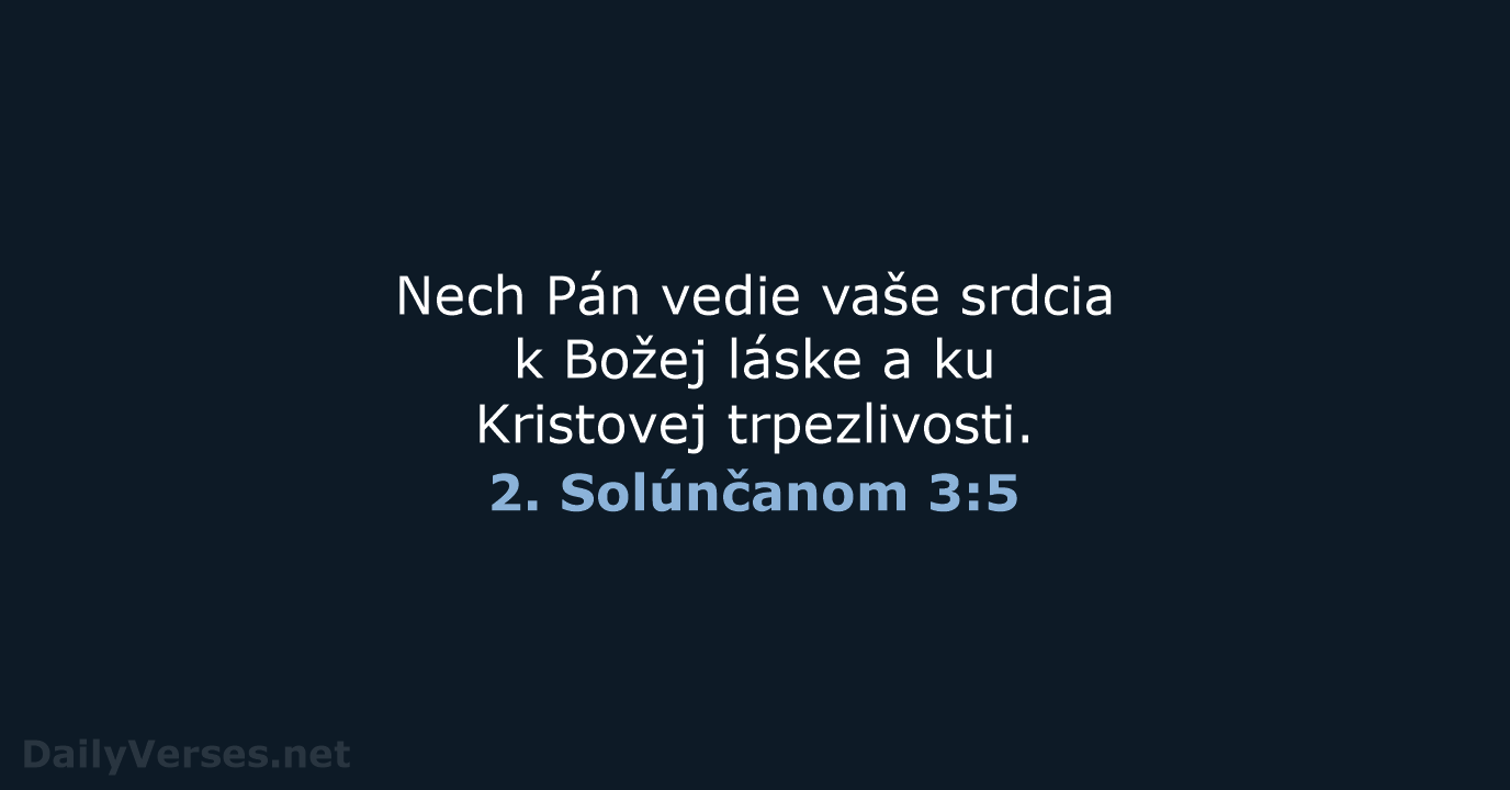 2. Solúnčanom 3:5 - KAT
