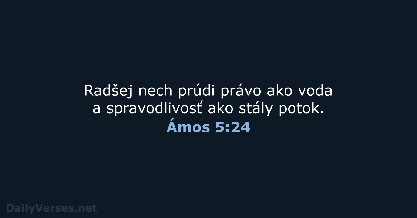 Ámos 5:24 - KAT
