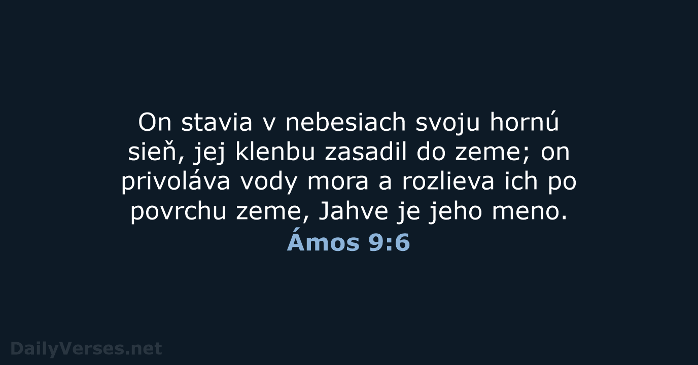 Ámos 9:6 - KAT