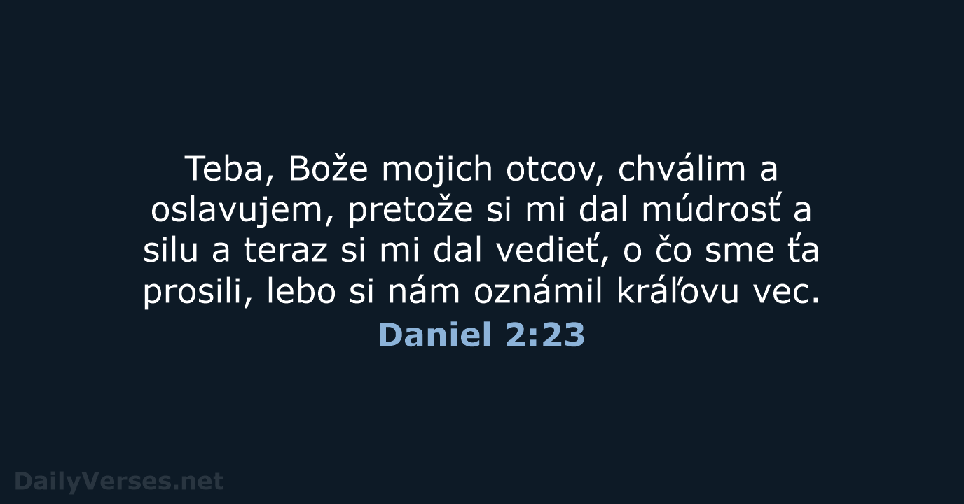 Daniel 2:23 - KAT