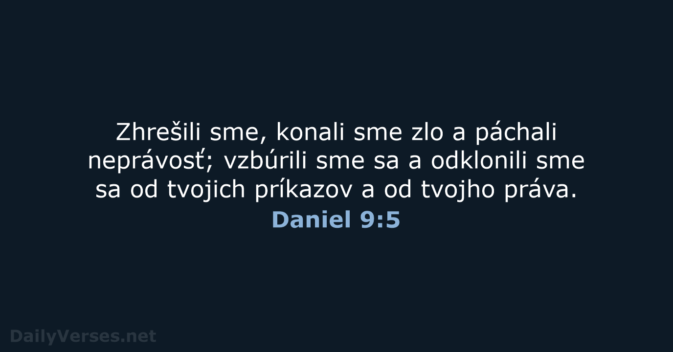 Daniel 9:5 - KAT