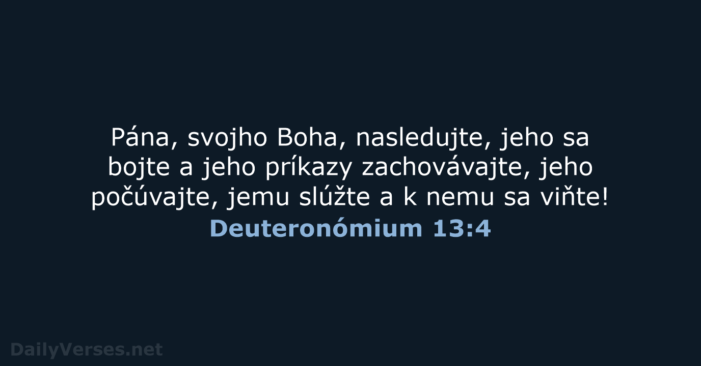 Deuteronómium 13:4 - KAT