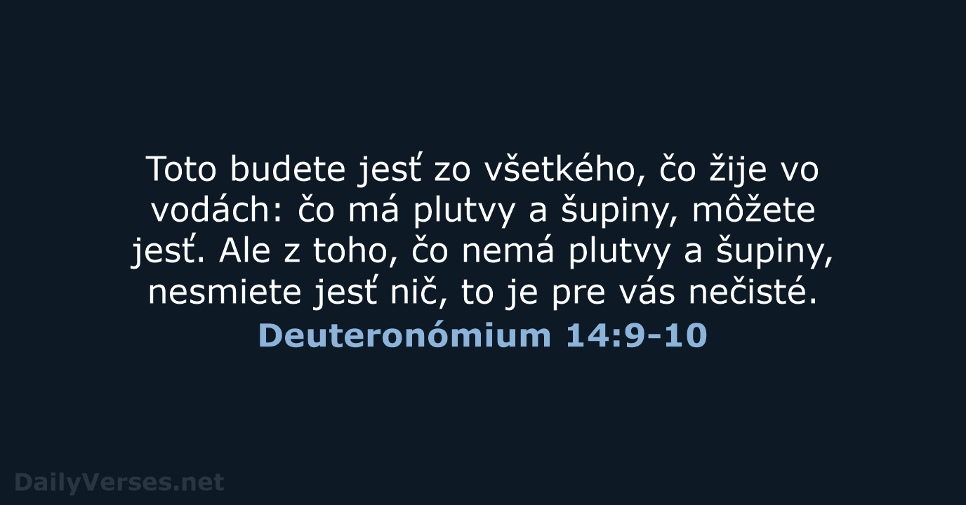 Deuteronómium 14:9-10 - KAT