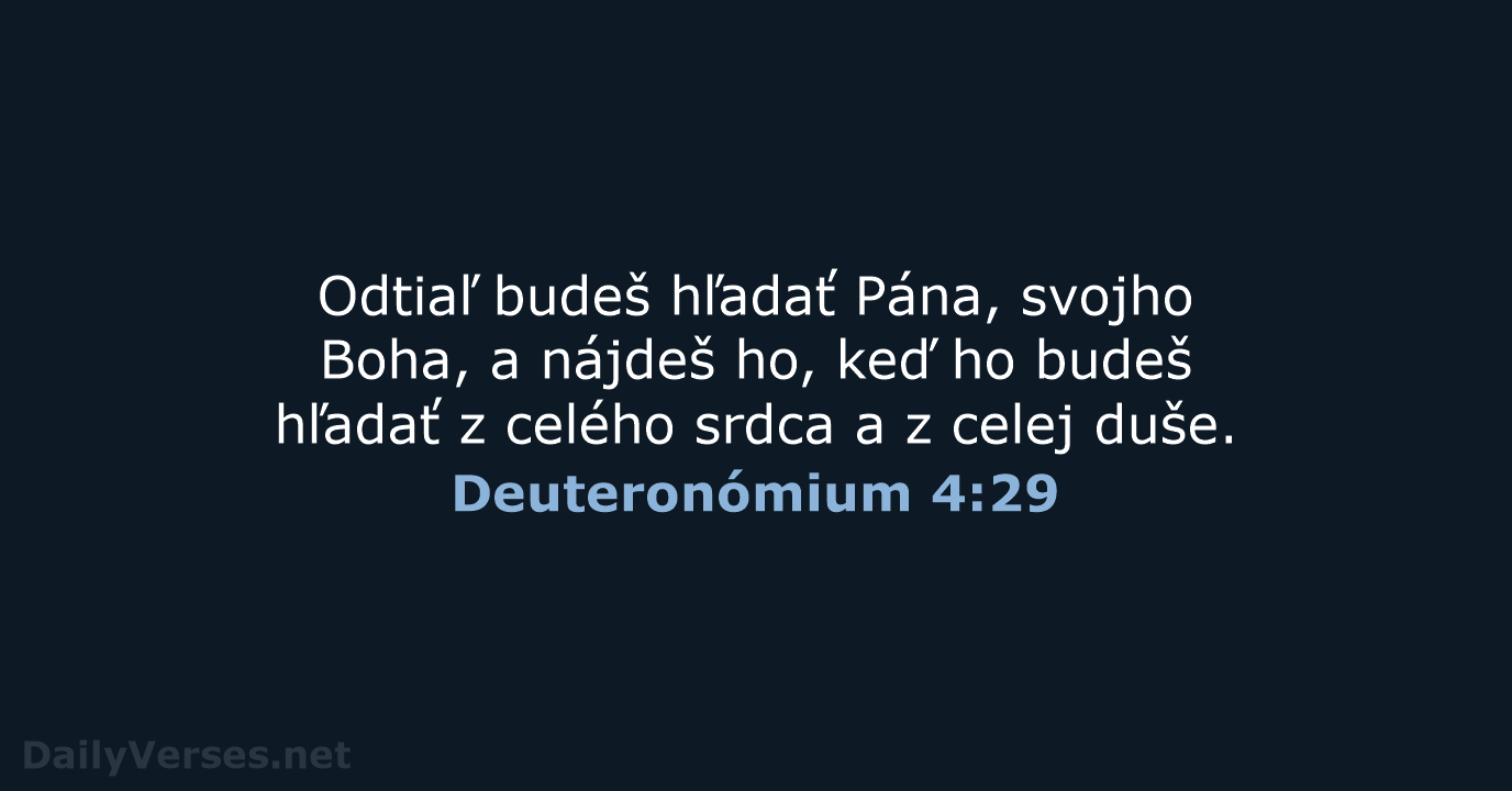 Deuteronómium 4:29 - KAT