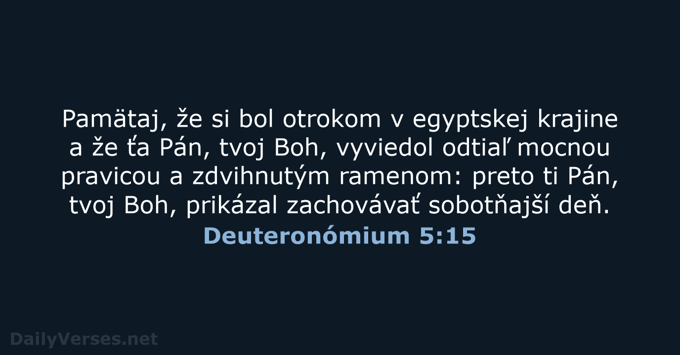 Deuteronómium 5:15 - KAT