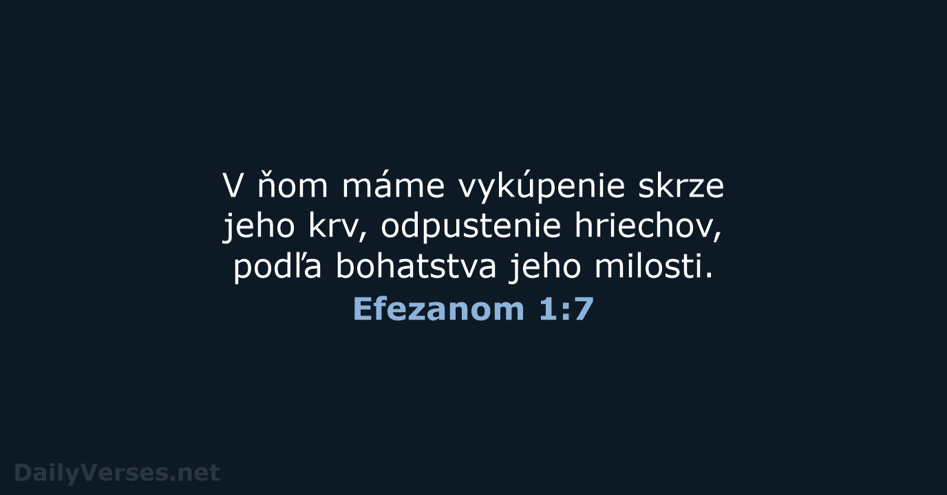 Efezanom 1:7 - KAT