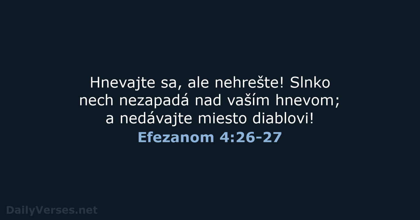 Efezanom 4:26-27 - KAT