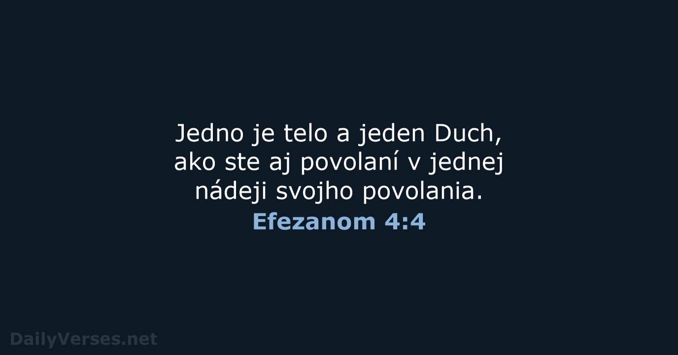 Efezanom 4:4 - KAT