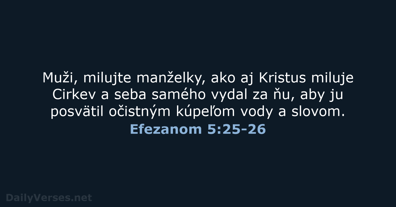 Efezanom 5:25-26 - KAT