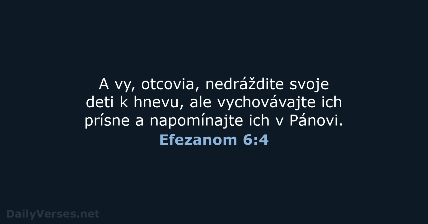 Efezanom 6:4 - KAT
