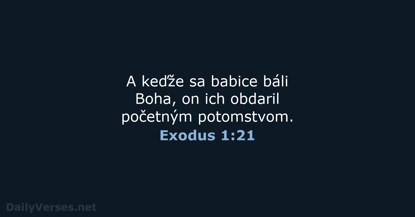 Exodus 1:21 - KAT
