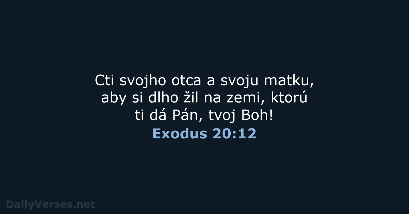 Exodus 20:12 - KAT