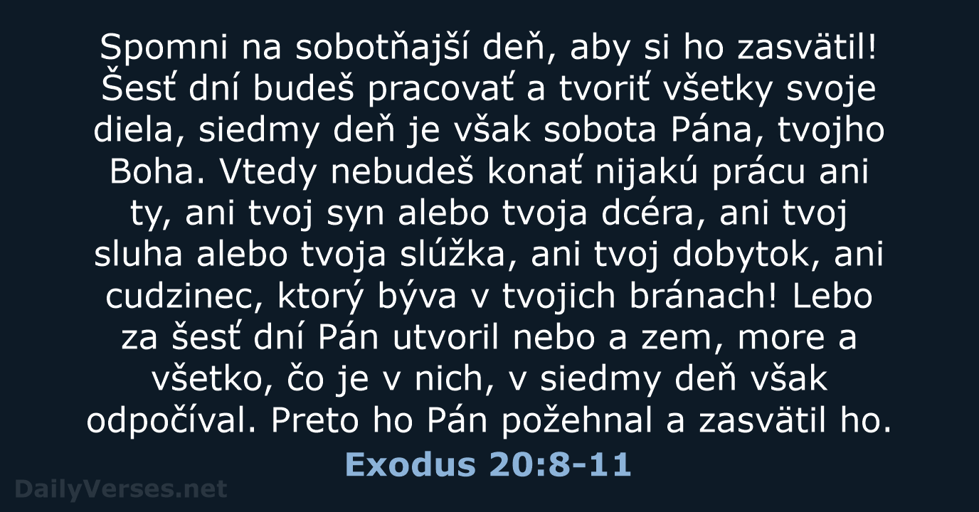 Exodus 20:8-11 - KAT