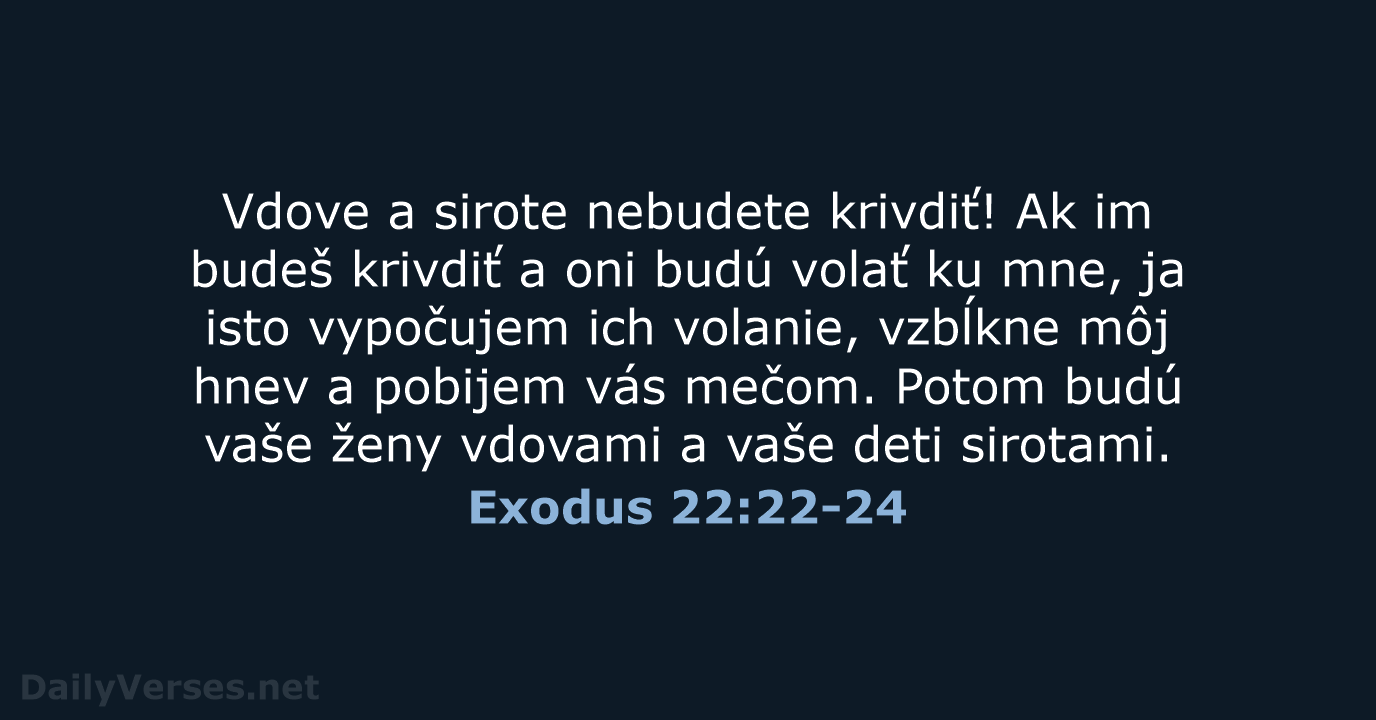 Exodus 22:22-24 - KAT