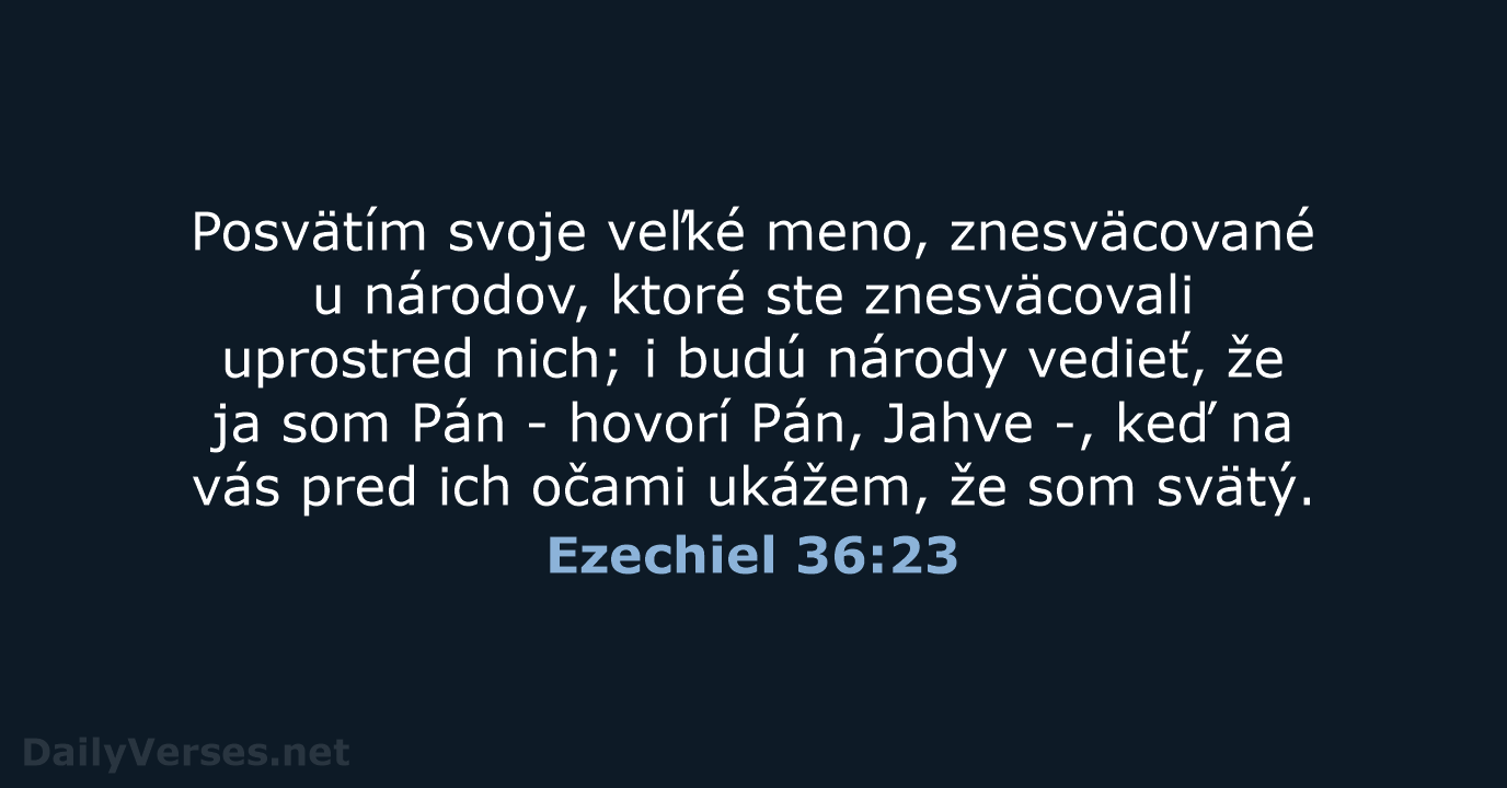 Ezechiel 36:23 - KAT