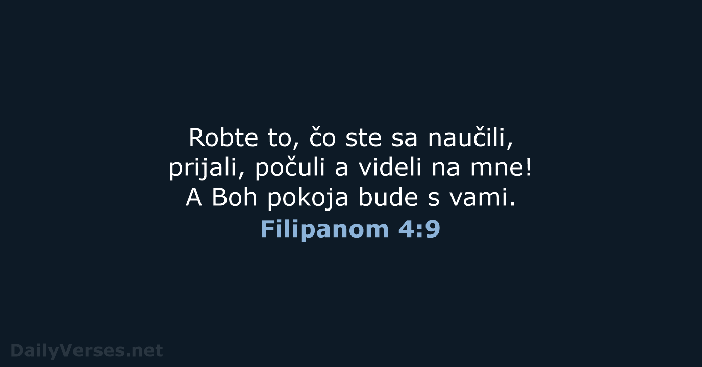 Filipanom 4:9 - KAT
