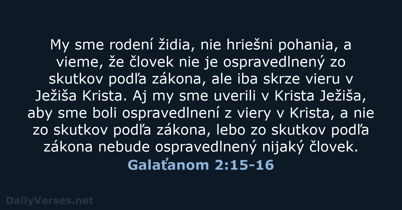 Galaťanom 2:15-16 - KAT