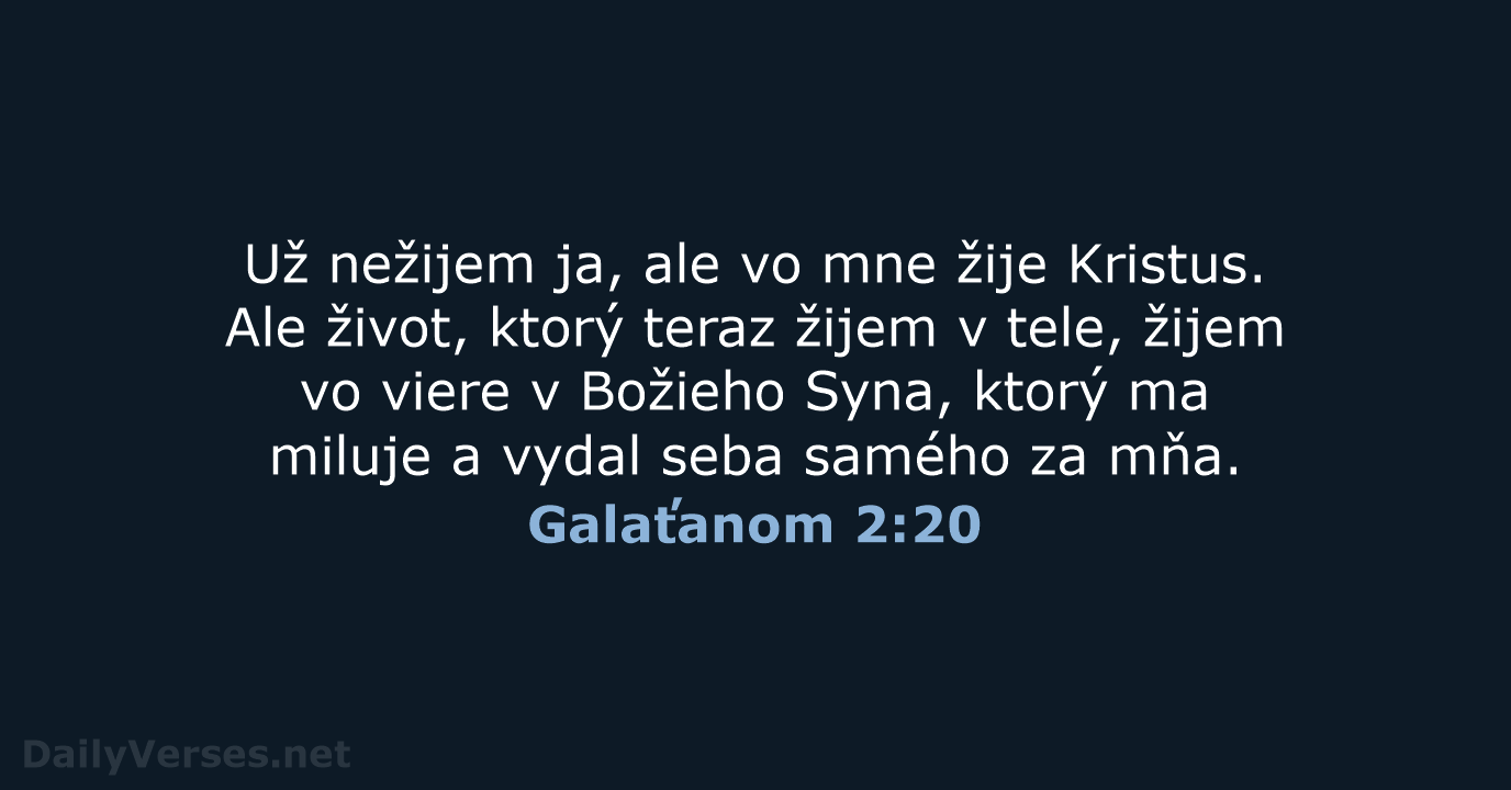 Galaťanom 2:20 - KAT