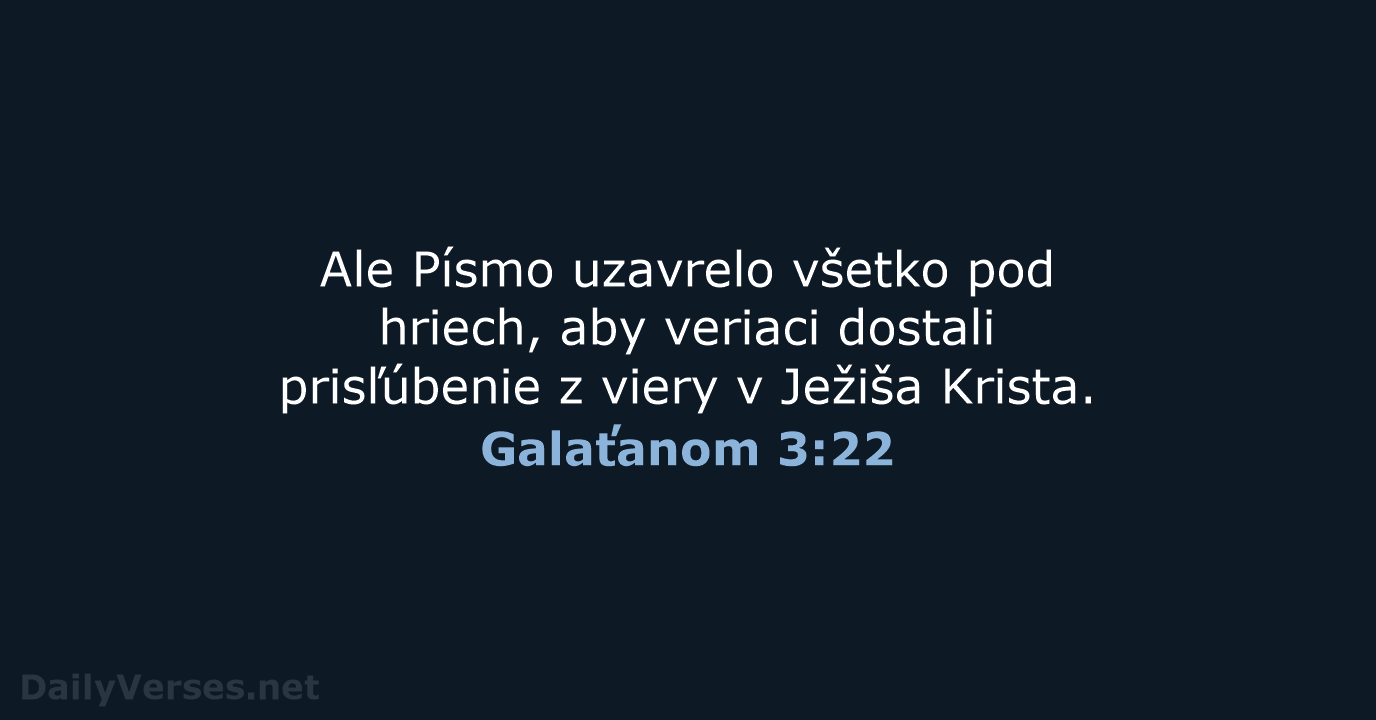 Galaťanom 3:22 - KAT