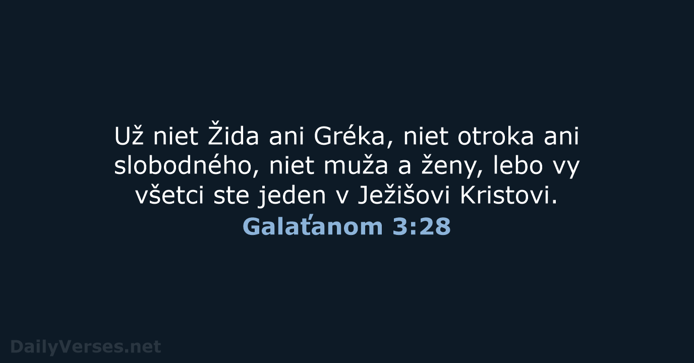 Galaťanom 3:28 - KAT