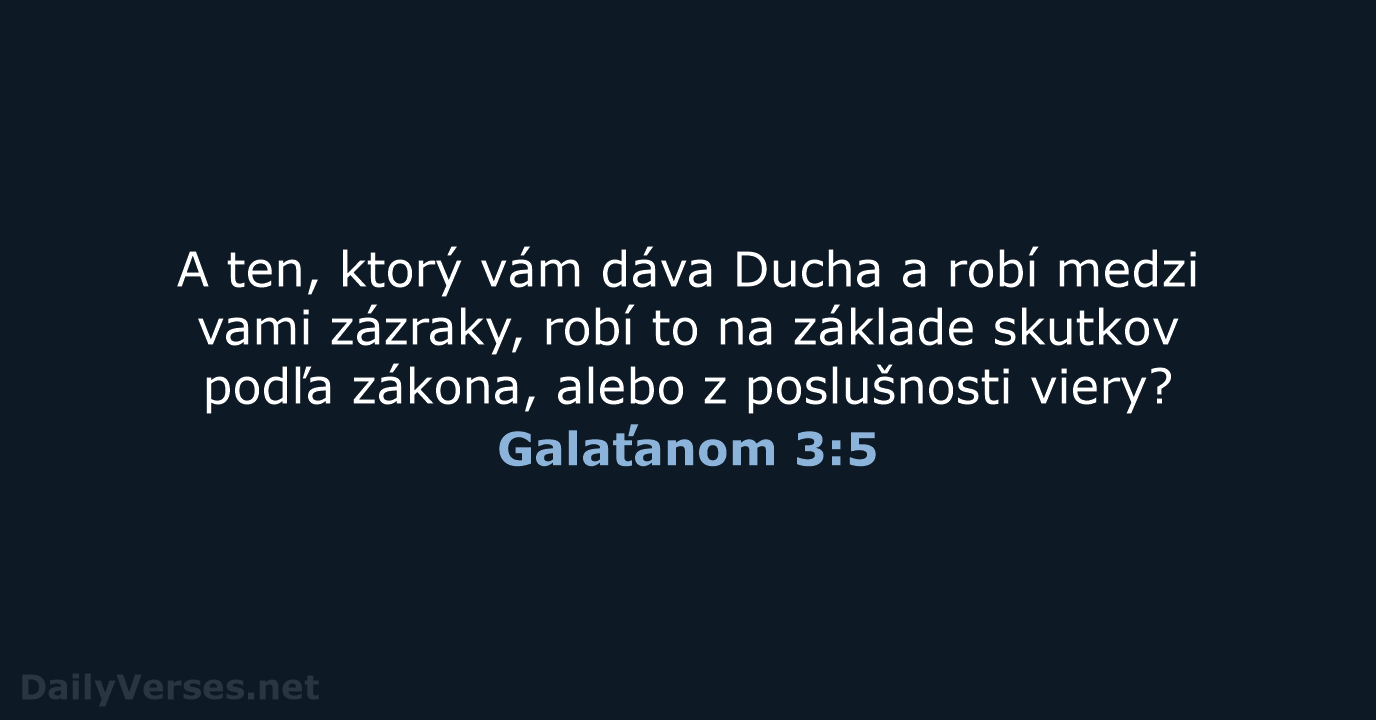 Galaťanom 3:5 - KAT