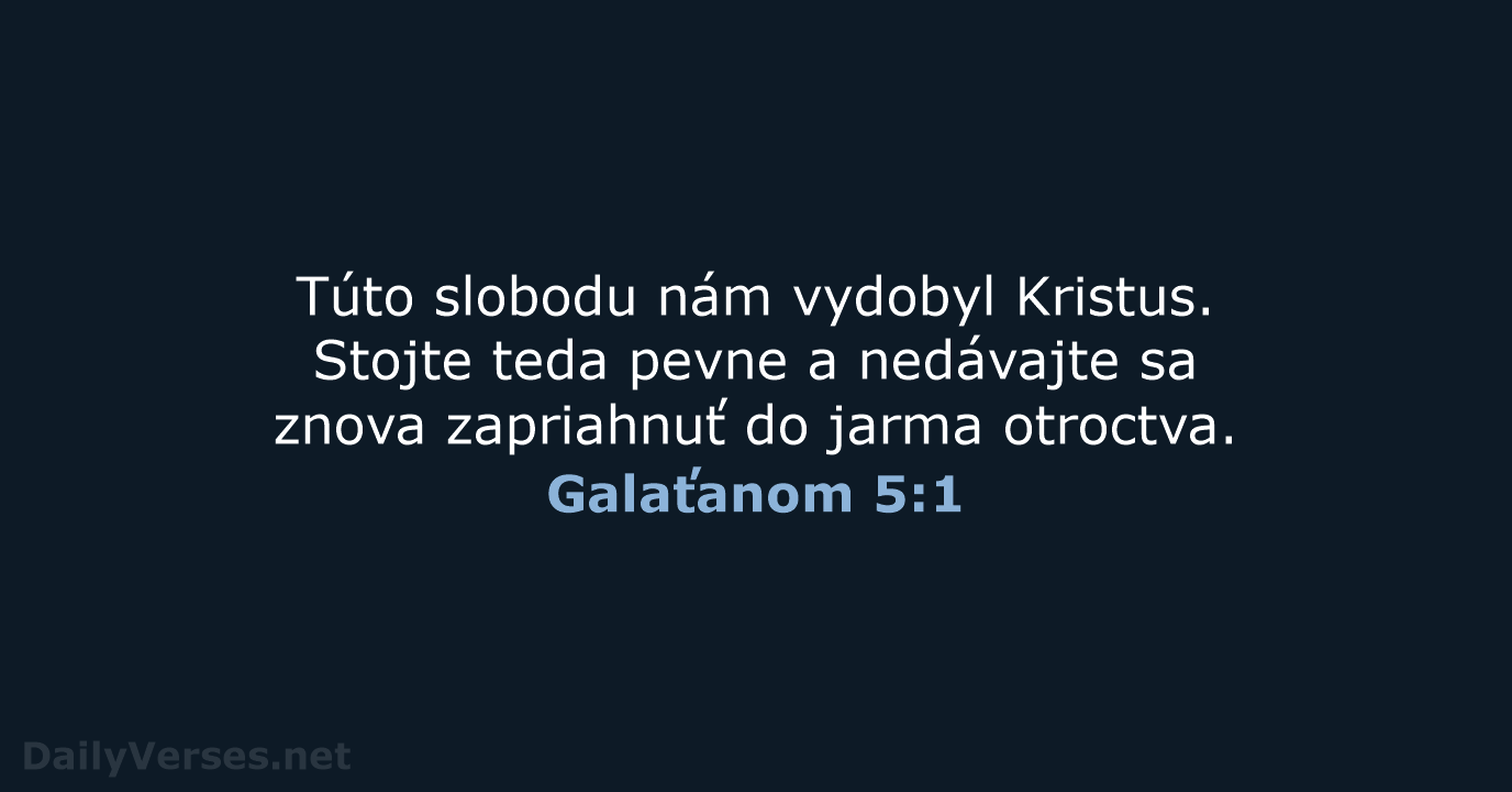 Galaťanom 5:1 - KAT