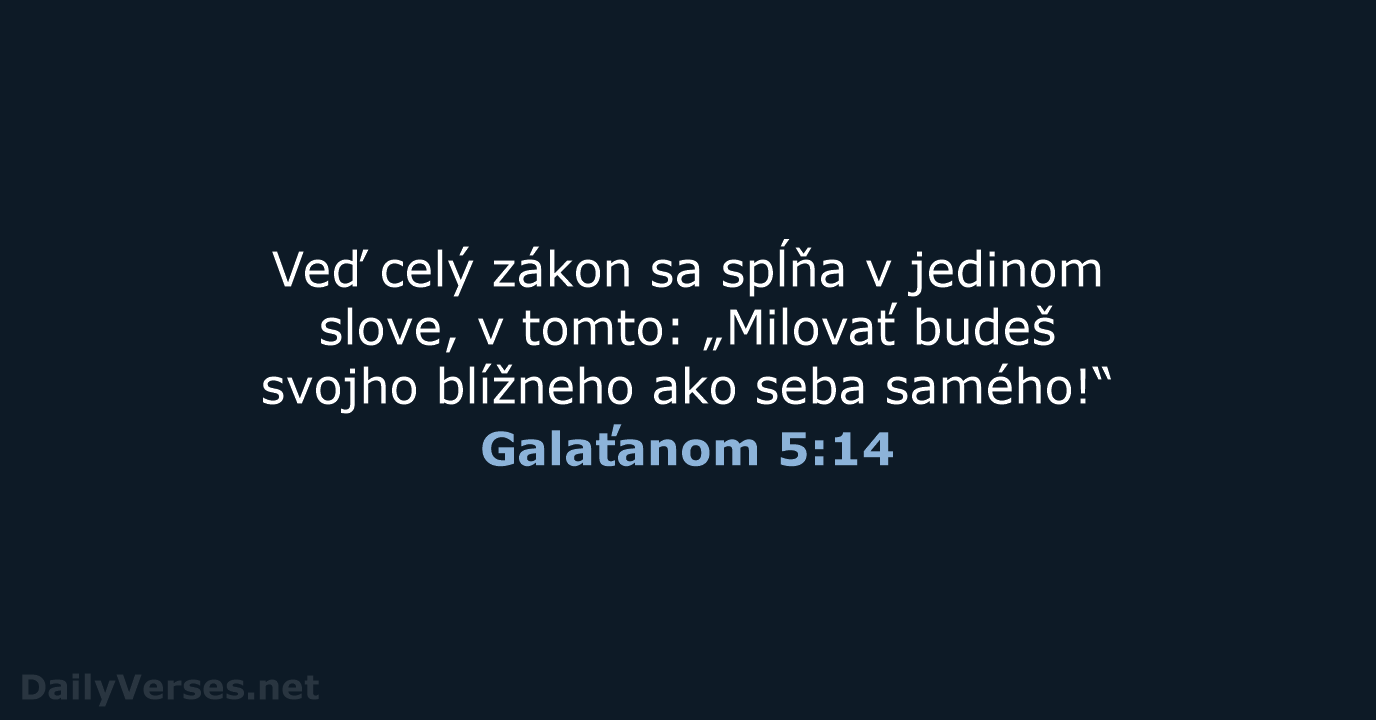 Galaťanom 5:14 - KAT