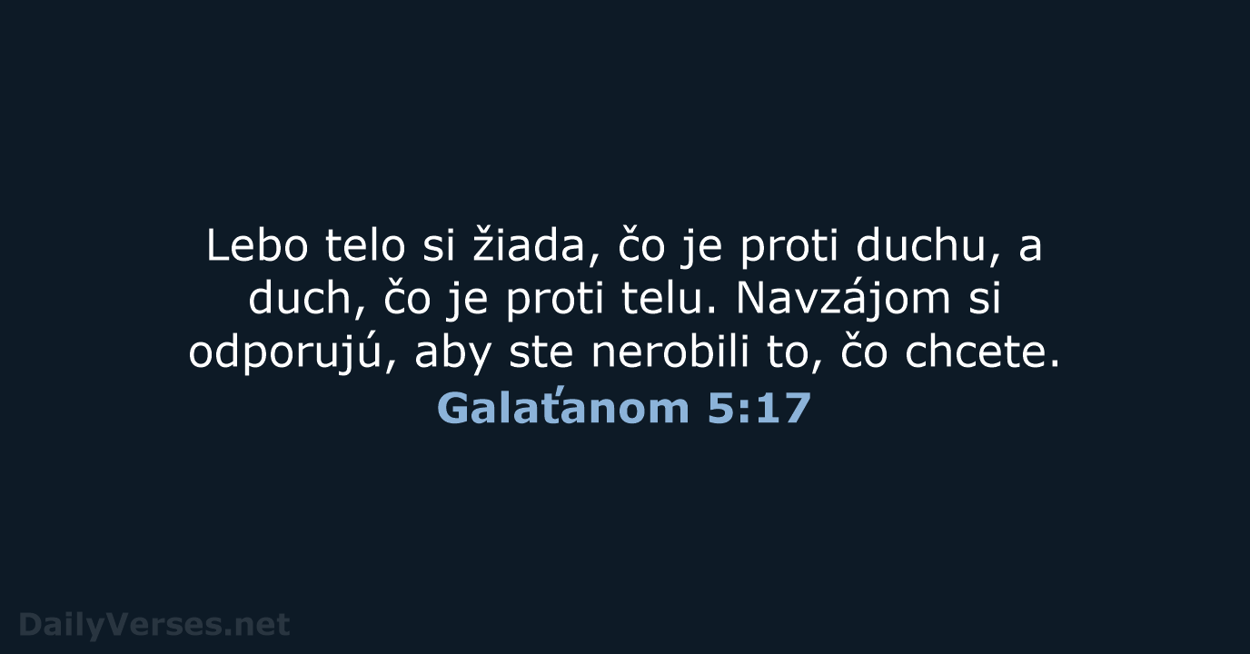 Galaťanom 5:17 - KAT