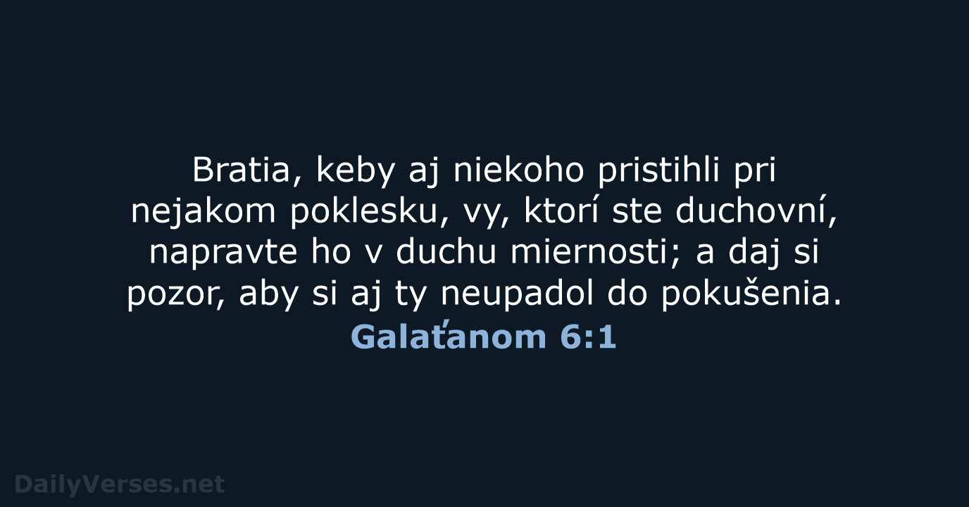 Galaťanom 6:1 - KAT
