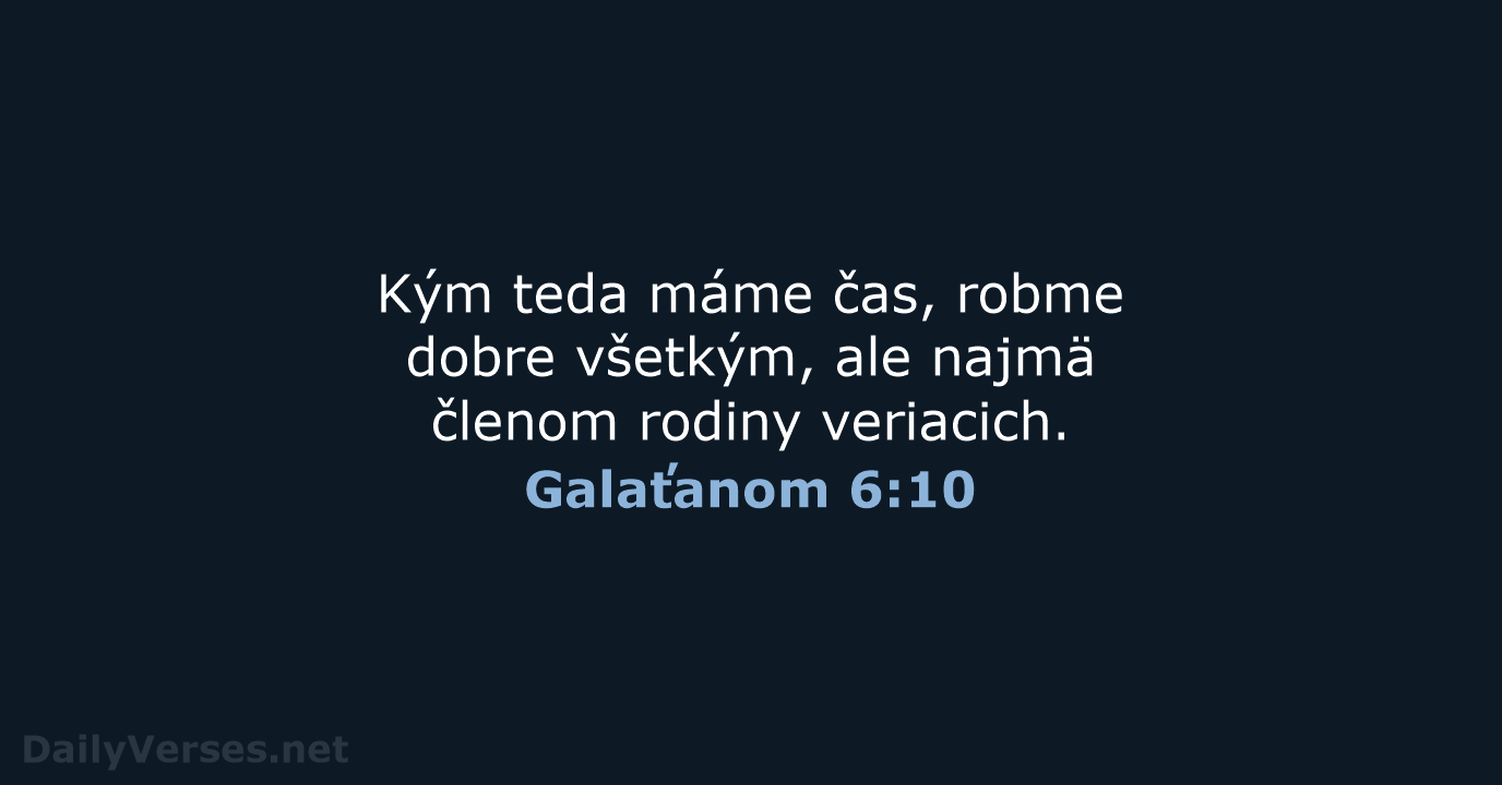 Galaťanom 6:10 - KAT