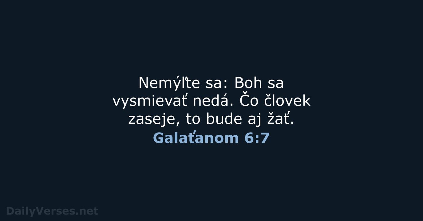 Galaťanom 6:7 - KAT
