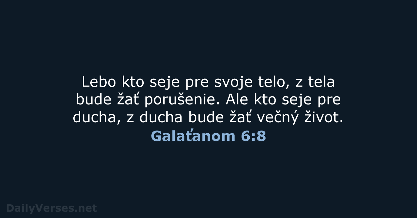 Galaťanom 6:8 - KAT