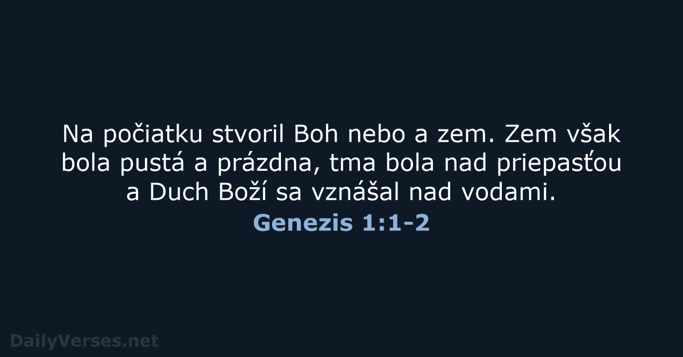 Genezis 1:1-2 - KAT