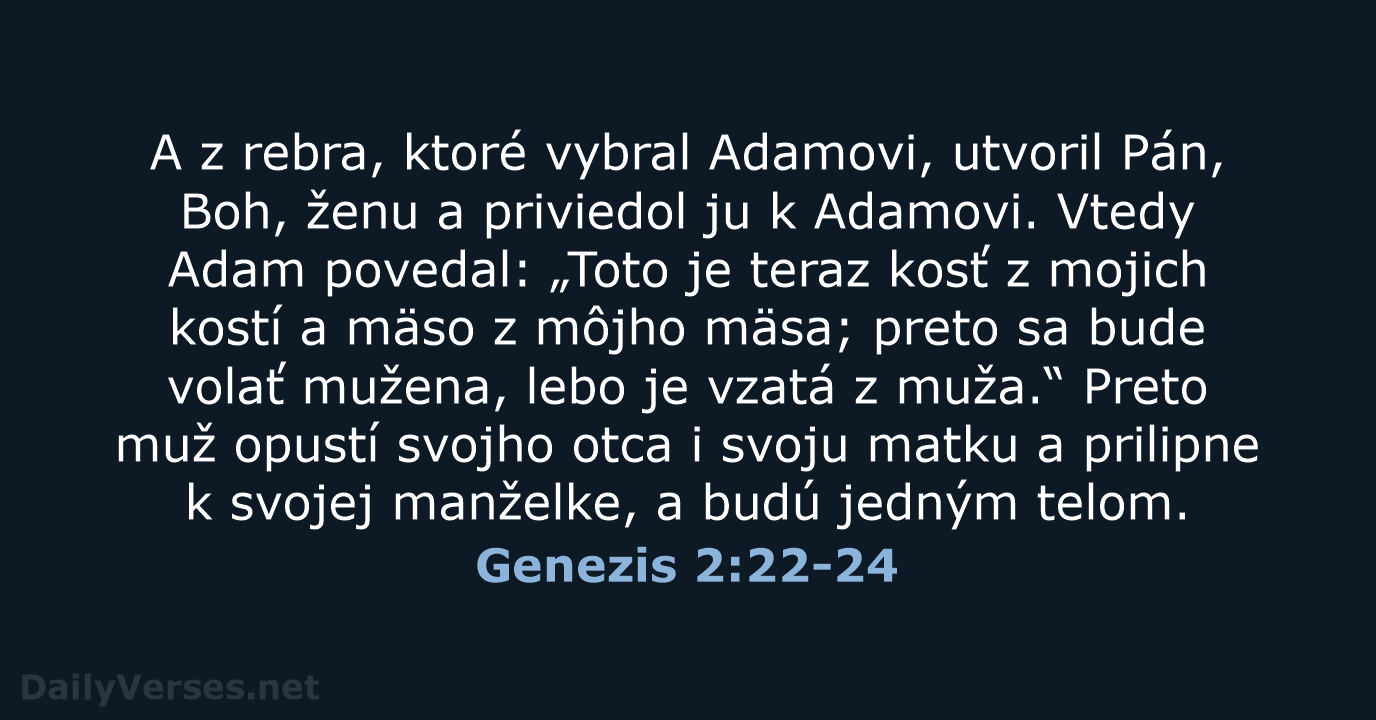 Genezis 2:22-24 - KAT