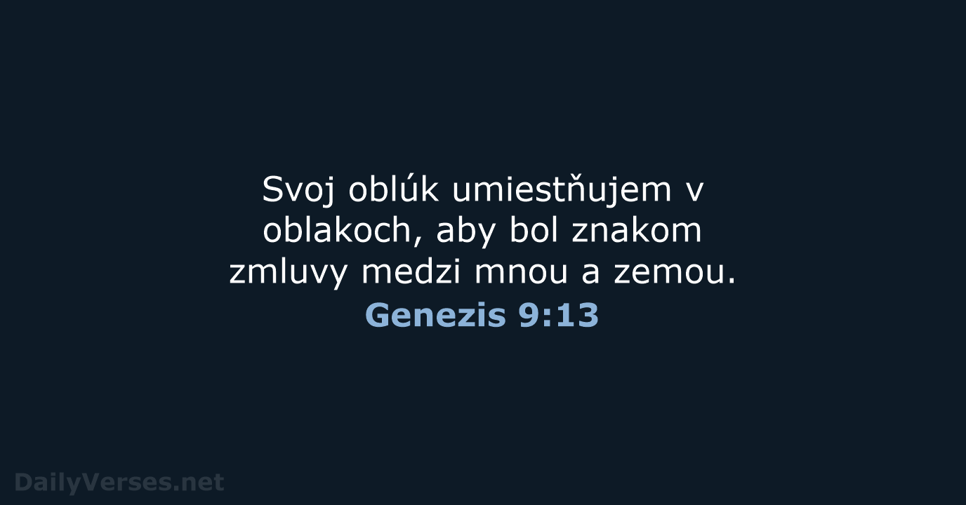 Genezis 9:13 - KAT