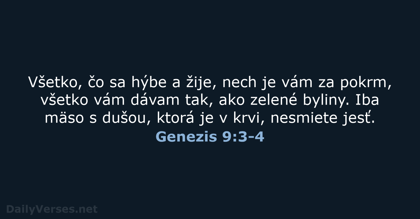 Genezis 9:3-4 - KAT